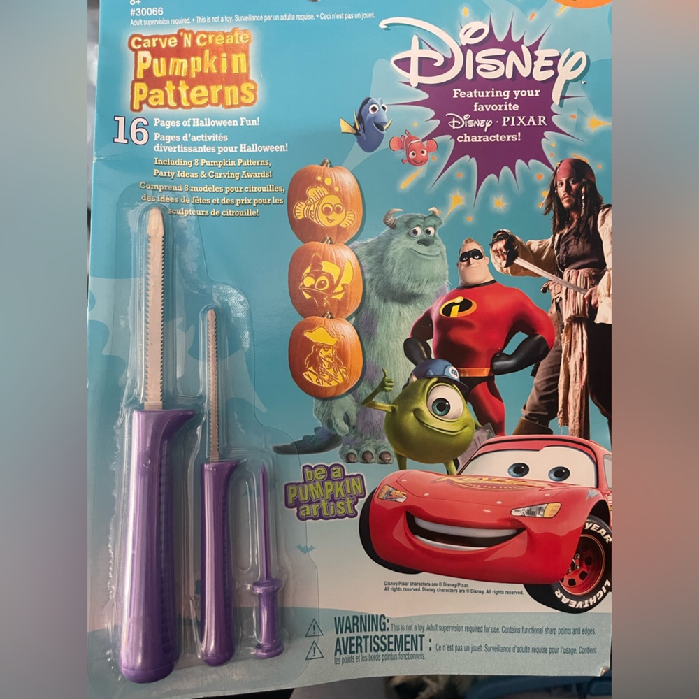 Disney Pixar Pumpkin Carving Patterns and Carve Kit New Halloween